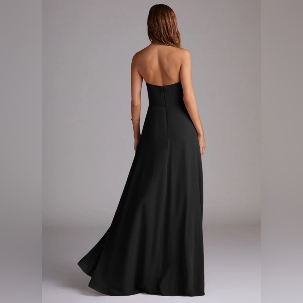 AZAZIE WREN (size A0!!!) 
Black A-Line Side Slit Chiffon Convertible Dress - Picture 2 of 6